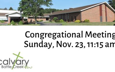 Congregational Meeting Scheduled